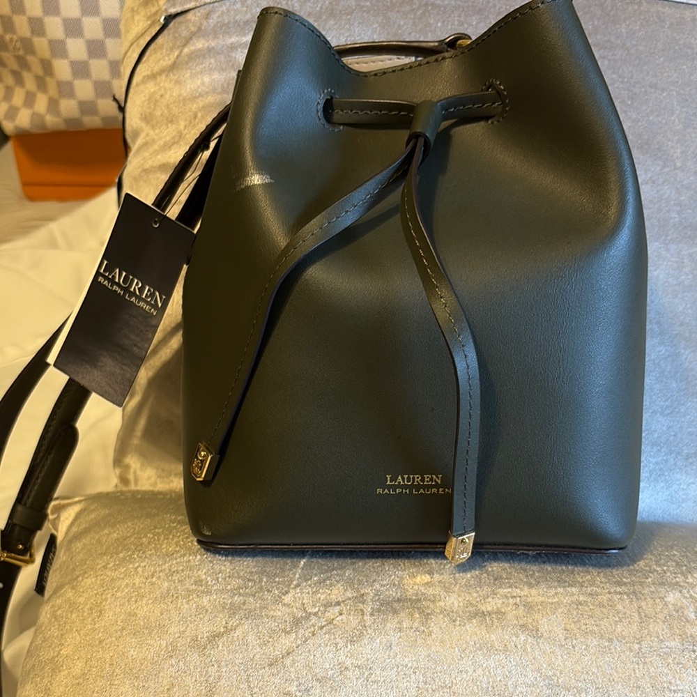 Lauren Ralph Lauren Green Bucket Bag